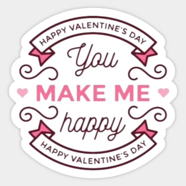 You make me happy Sticker by CharactersFans